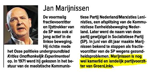 Jan Marijnissen GroenLinks voorzitter?